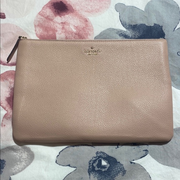 kate spade Handbags - Kate Spade Blush Zipper Clutch Pouch